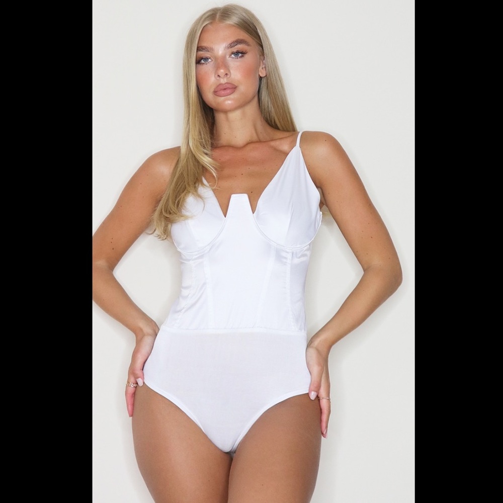 NWT PLT Satin Underwire Bodysuit